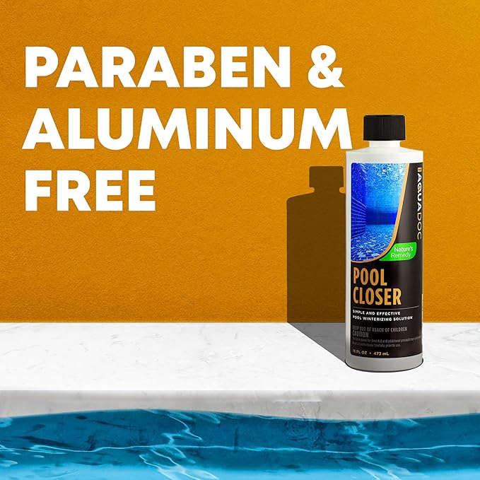 AquaDoc All-in-One Pool Closing Kit Chemical - 16oz - Treats up to 15,000 Gallons - Pool Winterizing Kit for Above Ground and Inground Pools - Winter Closing Chemicals Made in USA