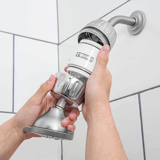 AquaBliss HD Multi Stage Shower Filter Replacement Cartridge for SF400 & SF500-48x Heavy Duty Detox Power. Kiss Itching, Breakage & Dullness Goodbye. Reduce Rust, Chlorine, Toxins. 1-Pack (SFC500)