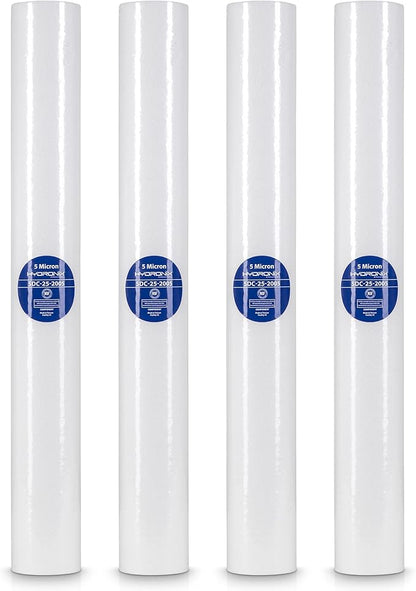 Hydronix SDC-25-2005 Whole House, RO Systems or Commercial Use Sediment Water Filter Cartridge 2.5" x 20" - 5 micron (PACK OF 4)