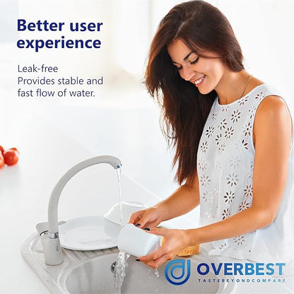 Overbest FXHSC 10" x 4.5" Whole House Water Filter, Replacement for GE FXHSC, Culligan R50-BBSA, Pentek R50-BB and DuPont WFHDC3001, American Plumber W50PEHD, GXWH40L (3 Pack)