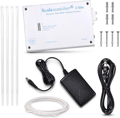 Scalewatcher 3 Original Electronic Descaler | USA Made & Patented Hard Water Softener/Conditioner Alternative | 600mA Chemical-Free and Salt-Free Electric Limescale Preventer and Remover