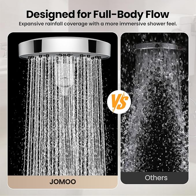 JOMOO Shower Head with Handheld Spray Combo, 7 Spray Settings Magnetic Showerhead with Filters for Hard Water, Magnetic Docking System, 71 inch Shower Hose, Chrome