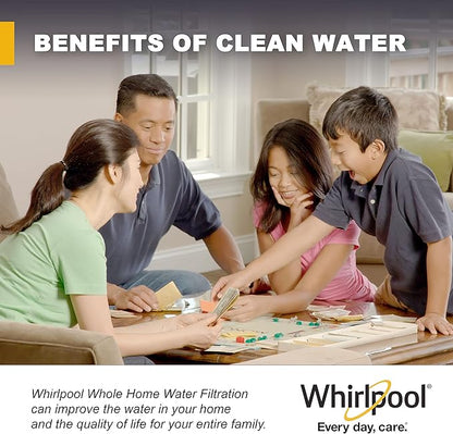 Whirlpool 10" x 2.5" Whole House Sediment Water Filters, WHKF-WHPL Pleated Filter, 20 Micron, NSF Certified Reduces Sand, Soil, Silt & Rust for Standard Filter Housings, 2-Pack