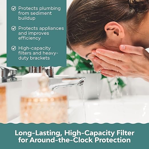 Applied Membranes Inc. 2-Stage Whole-House Water Filter System, 1-Micron and 5-Micron 4.5-Inch by 10 Fine-Sediment Filter Cartridges