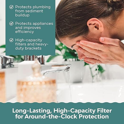 Applied Membranes Inc. 2-Stage Whole-House Water Filter System, 1-Micron and 5-Micron 4.5-Inch by 10 Fine-Sediment Filter Cartridges