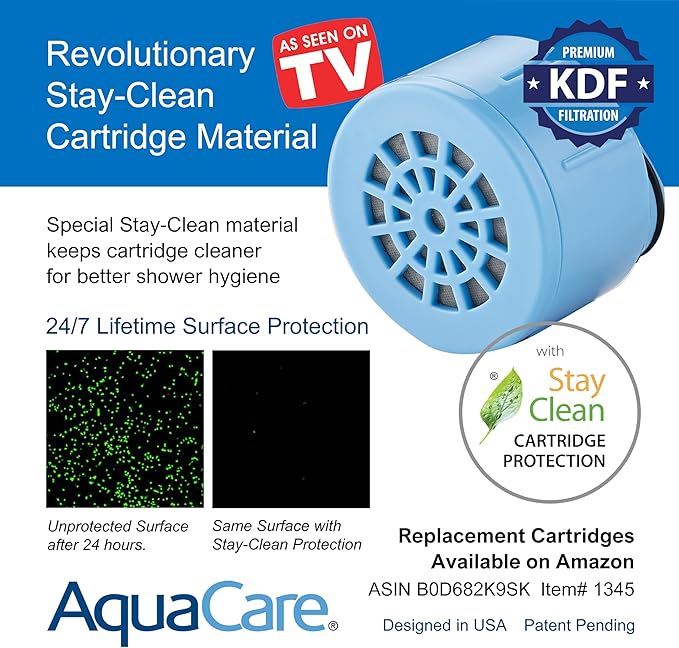AquaCare Skin & Hair - World's Only Handheld Shower Head Filter with Built-in Hand Shower Bracket, ON/OFF Filtration Modes, Instant Cartridge Reload & Stay-Clean American KDF Cartridge, Satin Nickel