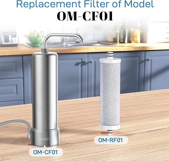 Replacement Filter for OM-CF01 Countertop Water Filter, Lasts Up to 9 Months, 1 Pack
