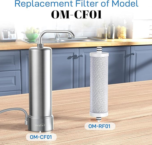 Replacement Filter for OM-CF01 Countertop Water Filter, Lasts Up to 9 Months, 1 Pack