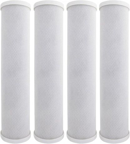 Tier1 5 Micron 20 x 4.5 Water Filter | Radial Flow Granular Activated Carbon Whole House Cartridge | Replacement for Pentek EP-20BB, 155583-43, CB-45-2005 | 4.5 x 20 Water Filter (4-Pack)