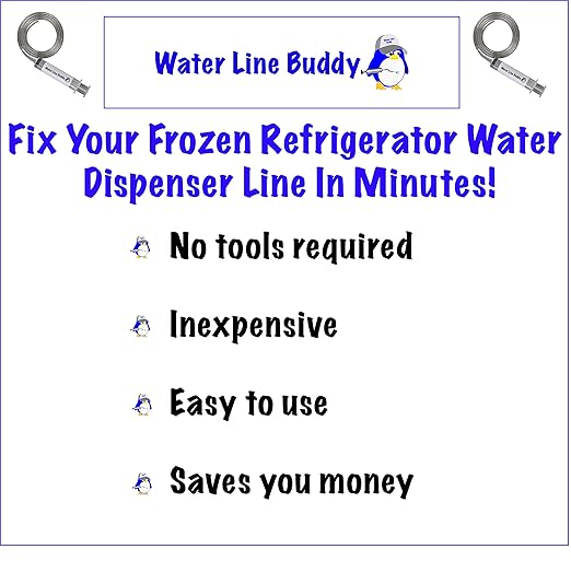 Water Line Buddy Deluxe - Frozen Water Line Tool - Quickly and Easily Unfreeze Your Refrigerator Water Dispenser – Universal Kit Works On All Fridges