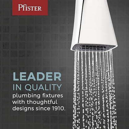 Pfister Zanna Kitchen Faucet with Pull Down Sprayer and Soap Dispenser, Single Handle, High Arc, NSF Certified, Polished Chrome Finish, F5297ZNRC