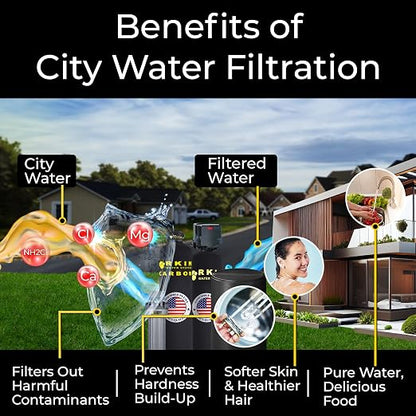 Water Softener and Whole House Carbon Filter System 4+ Bathrooms