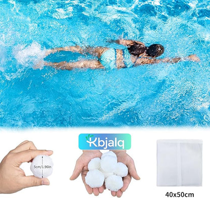 3.1 Lbs Pool Filter Balls for Sand Filter,Reusable Eco-Friendly Sand Filter Balls Equals 100 lbs Pool Filter Sand (3.1 Lbs,White)
