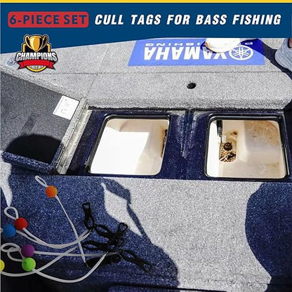 Upgraded Cull Tags, Fish Culling System for Bass, Non-penetrating Tournament Bass Fishing Accessories Fishing Gear for Tournament Angler