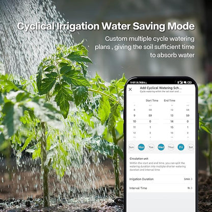 Smart Sprinkler Timer 2 Zone with Wi-Fi Hub, Automatic Irrigation System Controller for Lawns and Yard, Compatible with Alexa