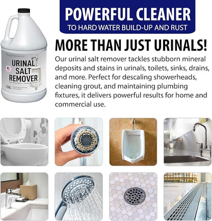 Allied Science Urinal Salt Remover - Uric Acid Salts Scale Remover Unclogs Urinals and Removes Uric Acid Odors - 8 Gallons