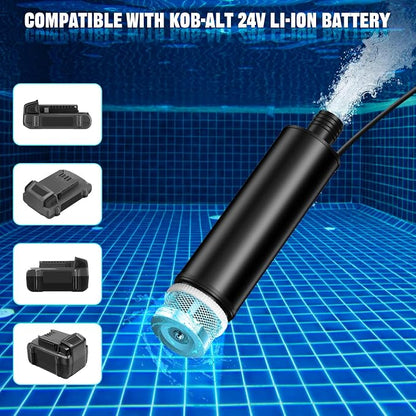 Water Transfer Pump for Kobalt 24V Battery (Tool Only), 500GPH Power Water Pumps with Sediment Filters Brushless Utility Pump for Pool Garden Pond