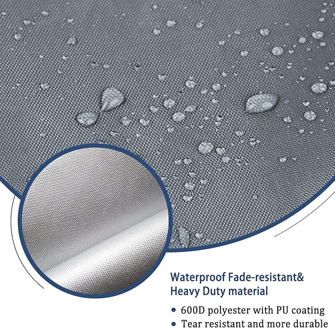 Water Softener Cover – 600D Heavy-Duty Waterproof Oxford Fabric, Dust & UV Protector for Fleck, Whirlpool, Pelican, SpringWell WHES30E/WHES40E Systems (19.5"W x 20.5"D x 47"H, Grey)