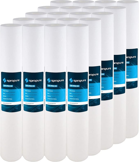 SpiroPure 20x2.5 50 Micron Sediment Water Filter SDC-25-2050 (20 Pack)