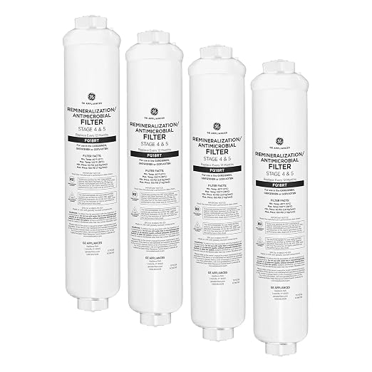 GE Reverse Osmosis Under Sink Remineralization & Replacement Filter, Fits GE GXRV40TBN, GXRQ18NBN, GNRQ18NBN Filtration Systems, Replace Every 12 Months, FQ18RT (Pack of 4)