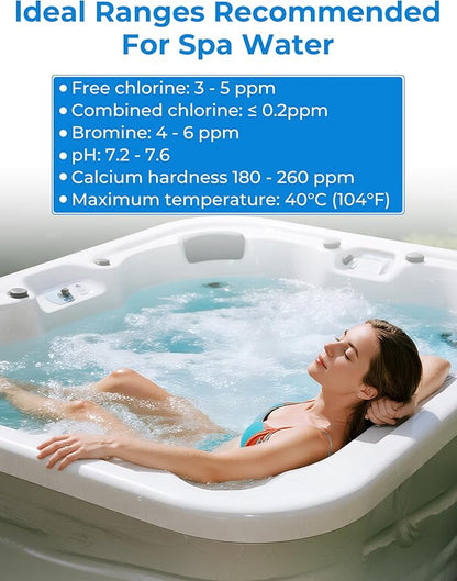POOLACC pH Decreaser for Hot Tub Spa, Lowers pH and Total Alkalinity, Spa Maintenance Chemicals to Bring TA & pH Levels Down, Fast Acting pH Reducer Works with Any System, 22 oz