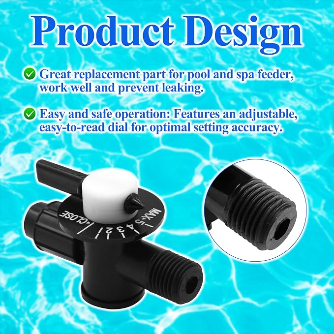 R172060 1/4 inch Control Valve with Nut Fit for Rainbow Automatic Feeder | Compatible with Rainbow Automatic Chlorine/Bromine Pool and Spa Feeder Models 300, 302, 300-19, 300-29