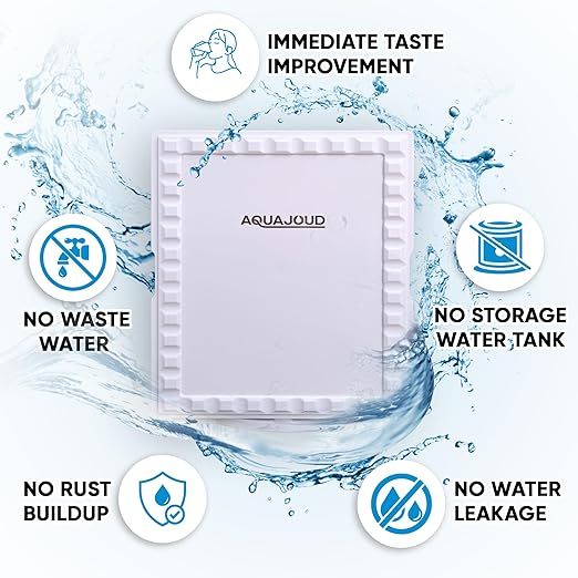 Tankless Slim Under-Counter Water Filter System 5-Stage Filtration Removes Odor & Chlorine, Includes Chrome Faucet - Ideal for Under Sink, Refrigerators, Coffee & Ice Makers