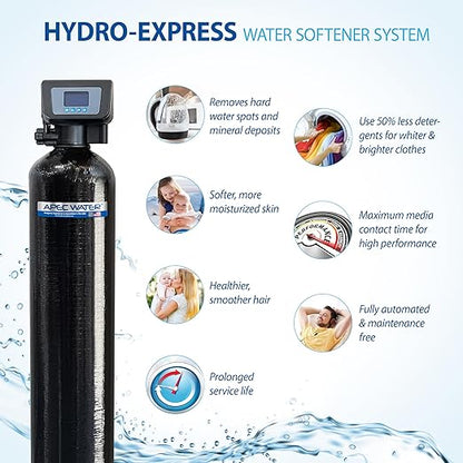 APEC WH-SOFTENER-30-FG Reverse Osmosis System + Water Softener Savings Bundle | Top Tier Alkaline Mineral RO System | Spa Quality Water Softener 30K Grains, Digital Control Valve