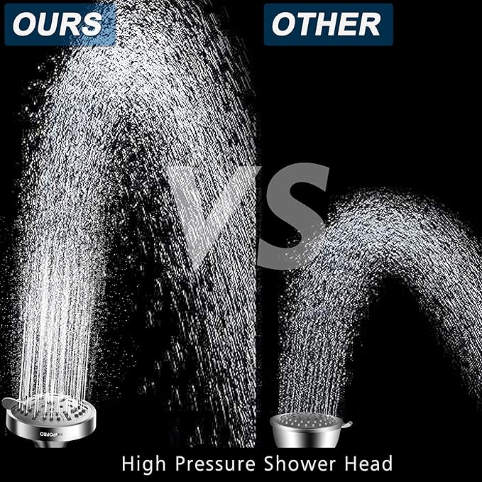 HOPOPRO 9 Modes Shower Head and 18 Stages Shower Filter Combo, High Pressure Filtered Showerhead High Output Shower Head Combo Purifying Water for Water Healthy Life
