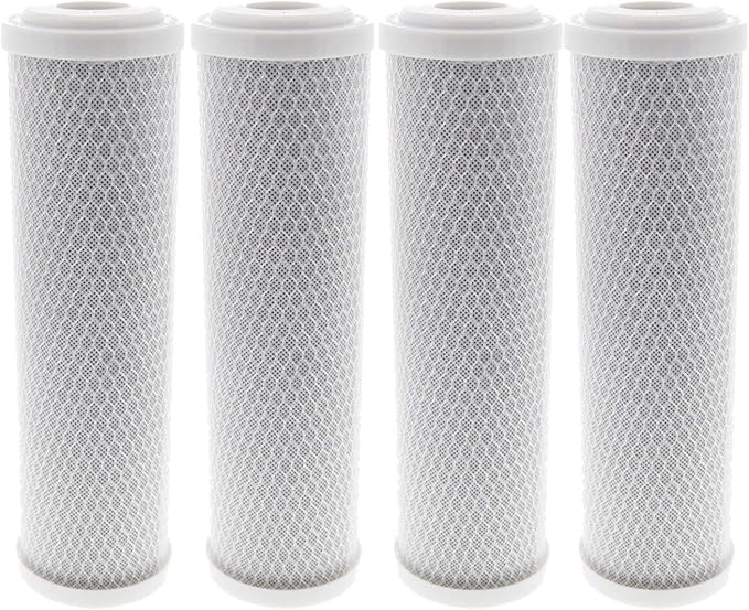 Tier1 10 Micron 10 x 2.5 Water Filter | Whole House Carbon Block Water Filter Replacement Cartridge | Compatible with Pentek EPM-10, 155634-43, EP-10, CB-25-1010 | 2.5 x 10 Water Filter (4-Pack)