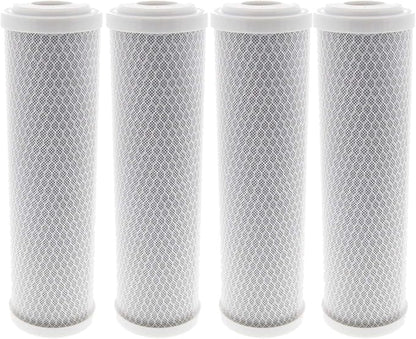 Tier1 10 Micron 10 x 2.5 Water Filter | Whole House Carbon Block Water Filter Replacement Cartridge | Compatible with Pentek EPM-10, 155634-43, EP-10, CB-25-1010 | 2.5 x 10 Water Filter (4-Pack)