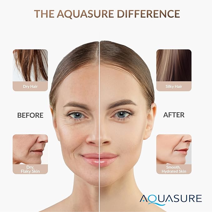 Aquasure 10,000 Gallons High Capacity Shower Filter For Healthier Hair, Skin & Nails | Improves Dry Itchy Skin, Reduce Dandruff, Eczema, Protect Colored Hair (Matte Black)