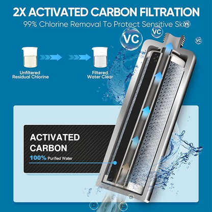 Cobbe 4 Pack Replacement Filters for Handheld Shower Head - Filters Over 99% Of Chlorine - Water Softener Filters Beads for Hard Water