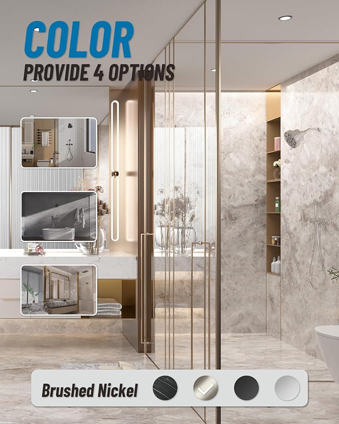 High Pressure Shower Head with Filter for Hard Water - 20-Stage Filter & 7 Spray Modes for a Gentler Shower, Includes 2 Water-Saving Pause Modes (FM-002 Brushed Nickel)