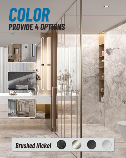 High Pressure Shower Head with Filter for Hard Water - 20-Stage Filter & 7 Spray Modes for a Gentler Shower, Includes 2 Water-Saving Pause Modes (FM-002 Brushed Nickel)