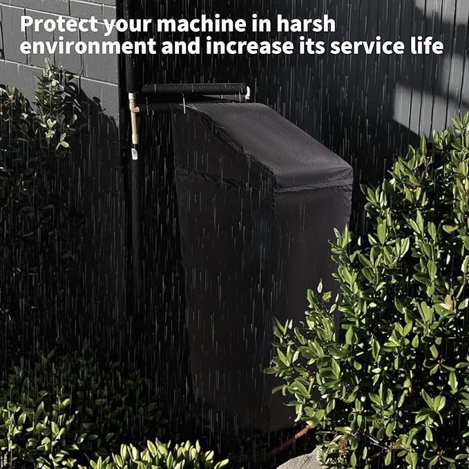 Water Softener Cover,Jacket Access Soften Station Tank Covers,Openable Top Easy to Use Removal-Free Installation,for Water Softener Outdoor UV Dust Protection of Outside Units Heater Parts (Black)