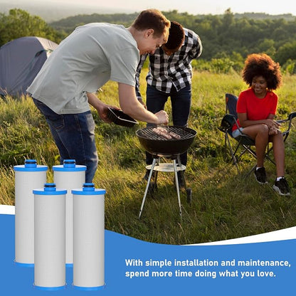 KW1 RV Water Filter 2.5 x 10" Compatible with RCS/FR1 Housing Replaces KW1 and FRE-10-BN Filtration Systems, 4-Pack