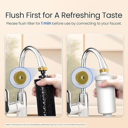Waterdrop TK15-A-FS Gravity Water Filter System, NSF/ANSI 42&372 Standard, Reduce Chlorine, Stainless-Steel Water System with 4 Filters, Metal Spigot and Stand for Home, Travel, Emergencies, 1.5G