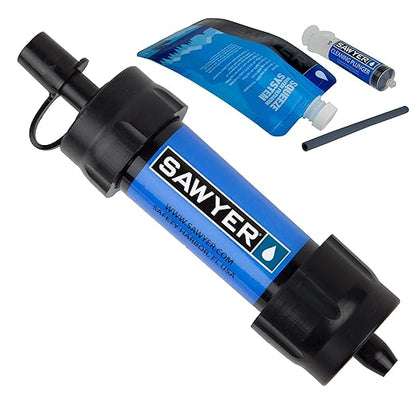 Potable Aqua Water Purification Tablets + Sawyer MINI Water Filtration System