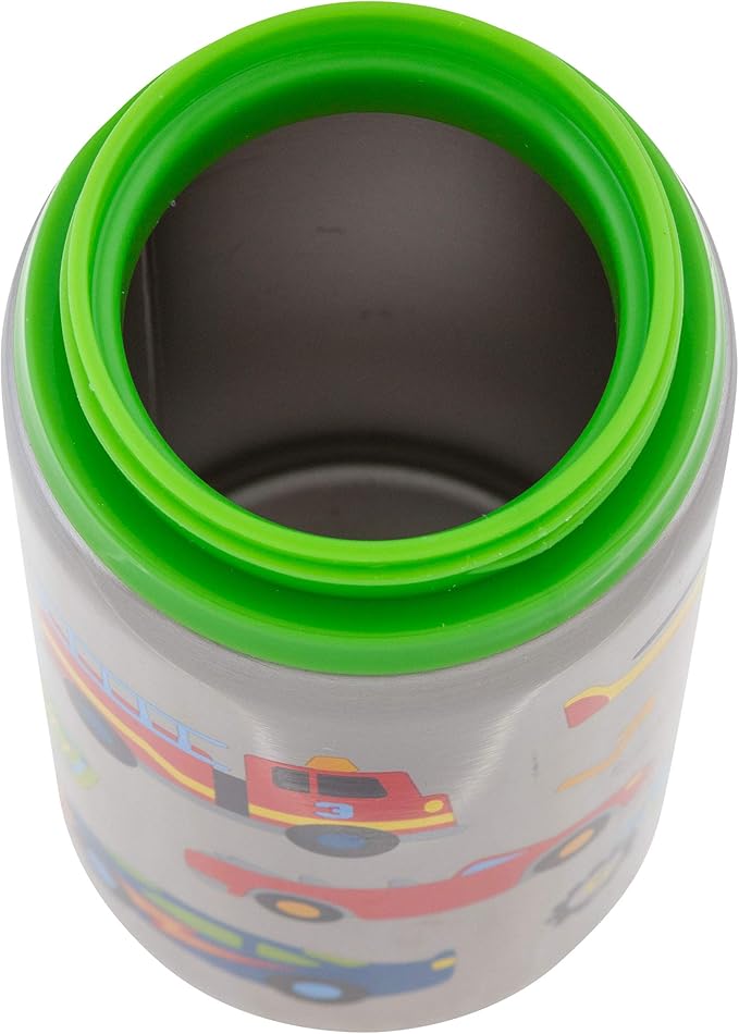 Stephen Joseph Stainless Steel Water Bottles, 18 OZ, Straw lid, Reusable tumbler, Insulated, Transportation