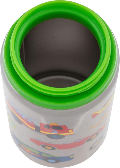 Stephen Joseph Stainless Steel Water Bottles, 18 OZ, Straw lid, Reusable tumbler, Insulated, Transportation