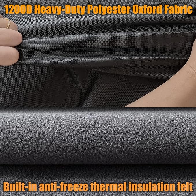 Water Softener Insulation Cover for Winter Heavy Duty With built-in anti-freeze Felt Outdoor Low-temperature Protection Cover for WHES30E / WHES40E Grain Softener and 350/420 Water Softener (Black)