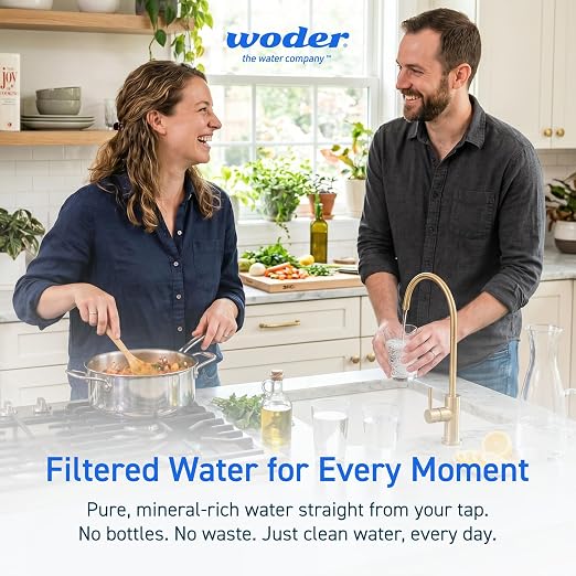 Dual Stage Under Sink Water Filter, 20 Micron Sediment Removal Plus Advanced Filtration, Removes PFAS, Lead & Chlorine, Keeps Essential Minerals, WQA Certified, US Made