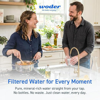 Dual Stage Under Sink Water Filter, 20 Micron Sediment Removal Plus Advanced Filtration, Removes PFAS, Lead & Chlorine, Keeps Essential Minerals, WQA Certified, US Made