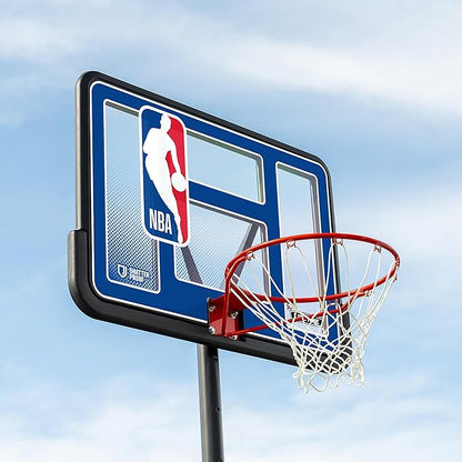 Lifetime NBA League Edition Portable Basketball Hoop, Adjustable Height 7.5-10 Ft, 44 Inch Shatterproof Fusion Backboard, Base with Wheels