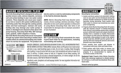 STAR BRITE Marine Descaling Fluid Concentrate 1 Gallon - Engine Scale & Deposit Remover, Safe for Seals & Gaskets (083900)
