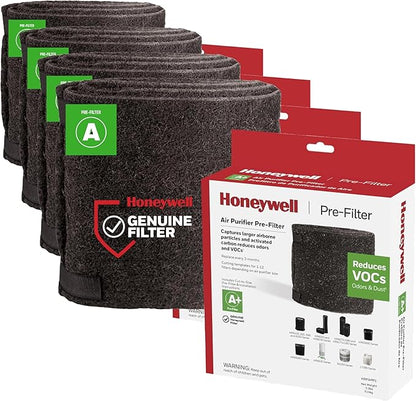 Honeywell Premium Odor-Reducing Air Purifier Replacement Pre-Filter,HRF-APP1 / Filter (A+),Black,(Pack of 4)