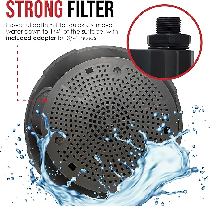 Safetech Tankless Water Heater Flushing Kit with Screw-Top Lid, Premium Braided Hoses, 1/6 HP Utility Pump, Quart Descaler, and Pump Grate