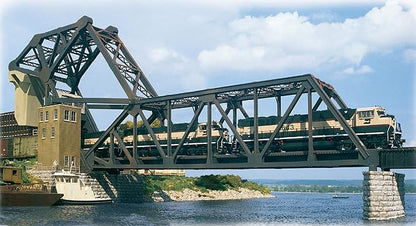 Walthers Cornerstone Operating Single-Track Railroad Bascule Bridge 933-3070 HO Scale Model Railroad - Structure Kit