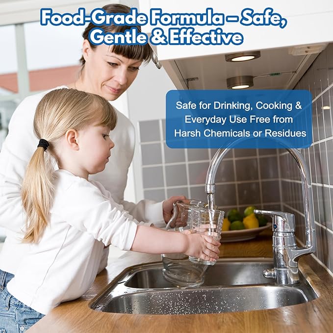 Well Water Sanitizer – Removes Sulfur Odors, Rotten Egg Smell, Iron Buildup – Improves Taste and Odor of Well Water | Food-Grade Formula, Ideal for Shallow Wells